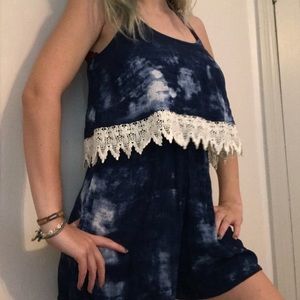 Blue Tye Dye Romper